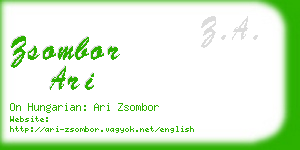 zsombor ari business card